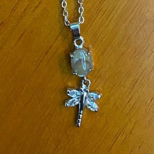 Mother of Pearl Dragonfly Necklace
